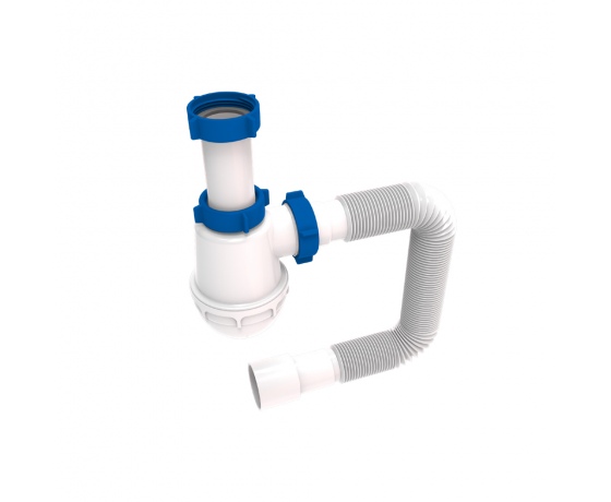 Фото 2 - Сифон для кухонной мойки без выпуска с гибким отводом Ø40/50мм TAU (9842731)