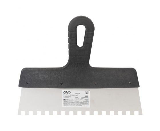 Фото 2 - Шпатель зубчатый (нержавеющий) 250мм 8×8мм GRAD (8321375)