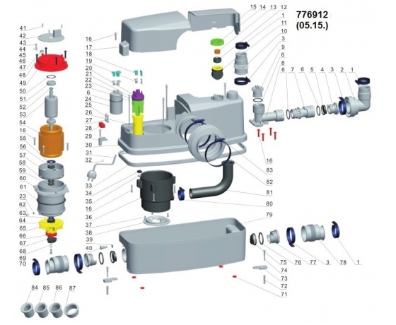 Фото 4 - Станция канализационная 0.6кВт Hmax 8.5м Qmax 110л/мин LEO 3.0 WC-600A (776912)