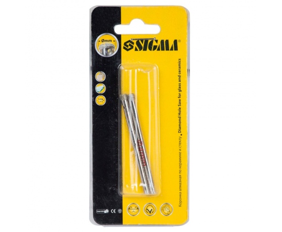 Фото 3 - Коронки алмазные по керамике и стеклу Ø4мм (КРАТНО 2шт) SIGMA (1541041)