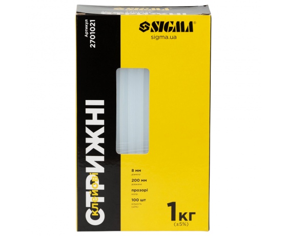 Фото 2 - Стержни клеевые Ø8×200мм 1кг (прозрачные) SIGMA (2701021)
