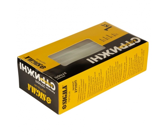 Фото 5 - Стержни клеевые Ø11.2×200мм 1кг (прозрачные) SIGMA (2711011)