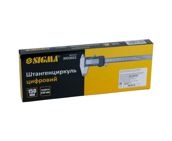 Фото 8 - Штангенциркуль цифровой 150мм точность ±0.02мм (пенал) SIGMA (3923021)