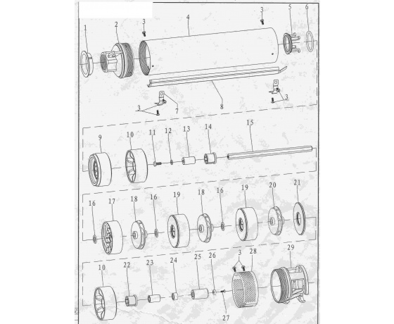 Фото 5 - Насос центробежный скважинный 1.1кВт H 79(53)м Q 140(100)л/мин Ø102мм AQUATICA (DONGYIN) 4SDm6/11 (777142)