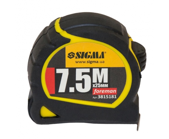 Фото 3 - Рулетка Foreman 7.5м×25мм без ремешка SIGMA (3815181)