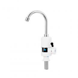 Кран-водонагреватель проточный s96 3.3кВт для кухни излив ухо на гайке с индикатором и термостатом AQUATICA (9796133)