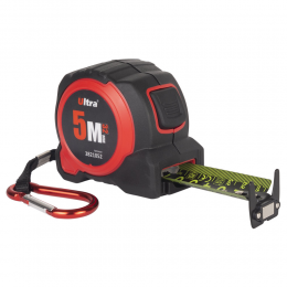 Рулетка магнитная обрезиненная QuickTape нейлоновое покрытие двустороннее полотно/зацеп автостоп 5м×32мм ULTRA (3821052)