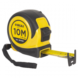Рулетка обрезиненная Compact двустороннее полотно/зацеп 10м×25мм SIGMA (3814681)