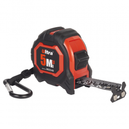 Рулетка магнитная обрезиненная Extra нейлоновое покрытие двустороннее полотно/зацеп 5м×25мм ULTRA (3822142)