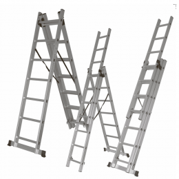 Лестница раскладывающаяся универсальная 3×13 ступеней 8.45м FLORA (5032384)