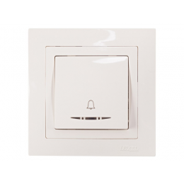 Кнопка звонка с подсветкой Luxel BRAVO (5018) белая