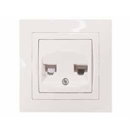 Компьютерная розетка   телефонная Luxel BRAVO (5029) белая