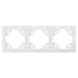 Рамка 3-я горизонтальная Luxel BRAVO (5023) белая