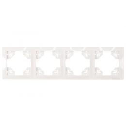 Рамка 4-я горизонтальная Luxel BRAVO (5024) белая