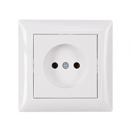 Розетка одинарная Luxel PRIMERA (3001) белая