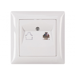 Розетка телефонная Luxel PRIMERA (3010) белая