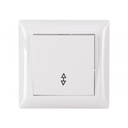 Выключатель проходной Luxel PRIMERA (3015) белый