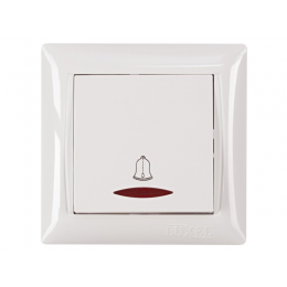 Кнопка звонка с подсветкой Luxel PRIMERA  (3018) белая