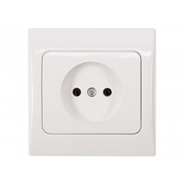 Розетка одинарная Luxel FAIRY (4001) белая