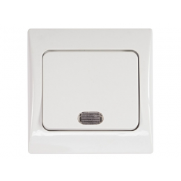 Выключатель с подсветкой Luxel FAIRY (4005) белый