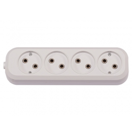 Колодка Luxel 4 розетки без заземления (7141)
