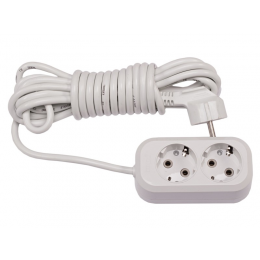 Сетевой удлинитель Luxel 2 розетки с заземлением 5М (7115)