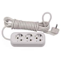 Сетевой удлинитель Luxel 3 розетки 2М с заземлением (7132)