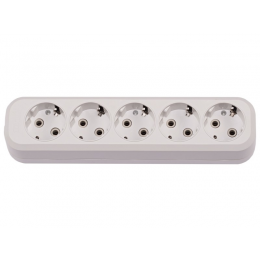 Колодка Luxel 5 розеток с заземлением (7171)