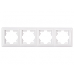Рамка 4-я горизонтальная Luxel PRIMERA (3024) белая