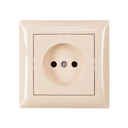 Розетка одинарная Luxel PRIMERA (3301) кремовая