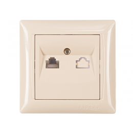 Компьютерная розетка Luxel PRIMERA (3327) кремовая