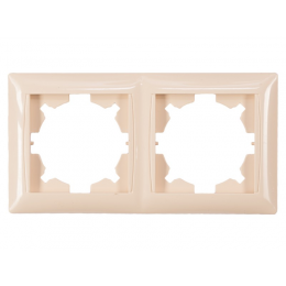 Рамка 2-я горизонтальная Luxel PRIMERA (3322) кремовая