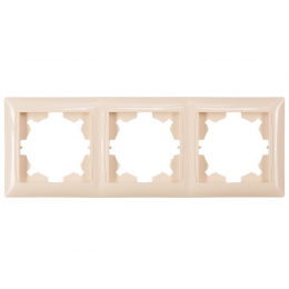 Рамка 3-я горизонтальная Luxel PRIMERA (3323) кремовая