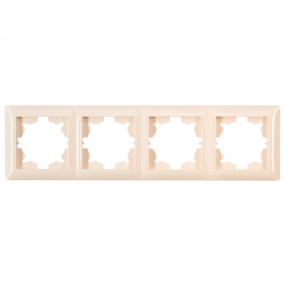 Рамка 4-я горизонтальная Luxel PRIMERA (3324) кремовая