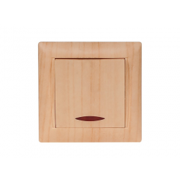 Выключатель с подсветкой Luxel PRIMERA (3805) сосна