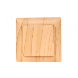 Розетка с заземлением и крышкой Luxel PRIMERA (3811) сосна