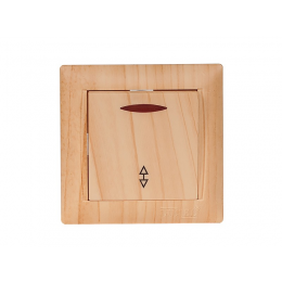 Выключатель проходной с подсветкой Luxel PRIMERA (3816) сосна