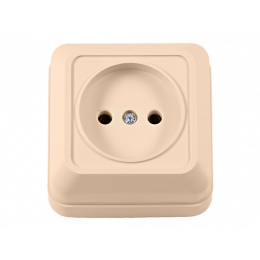 Наружная Розетка Luxel OPERA (2301) кремовая