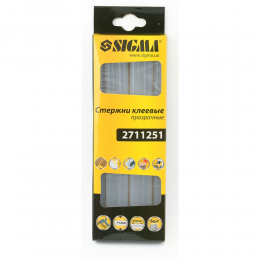 Стержни клеевые Ø11.2×200мм 6шт (прозрачные) SIGMA (2711251)