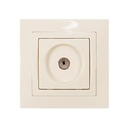 Розетка телевизионная Luxel BRAVO (5309) кремовая