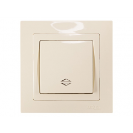 Выключатель проходной Luxel BRAVO (5315) кремовый