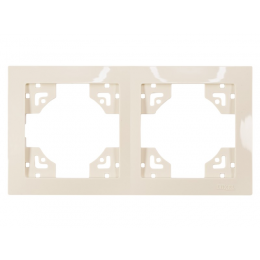 Рамка 2-я горизонтальная Luxel BRAVO (5322) кремовая