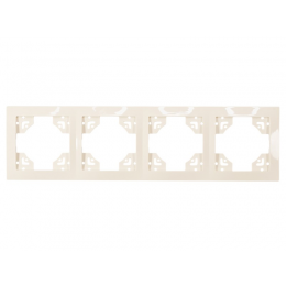 Рамка 4-я горизонтальная Luxel BRAVO (5324) кремовая