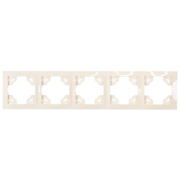 Рамка 5-я горизонтальная Luxel BRAVO (5325) кремовая