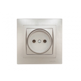 Розетка одинарная Luxel BRAVO (5401) антрацитовая