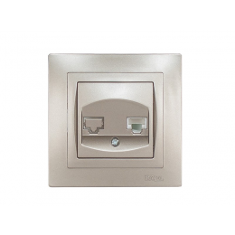 Розетка телефонная Luxel BRAVO (5410) антрацитовая