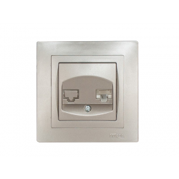 Компьютерная розетка Luxel BRAVO (5427) антрацитовая