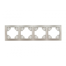 Рамка 4-я горизонтальная Luxel BRAVO (5424) антрацитовая