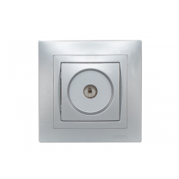 Розетка телевизионная Luxel BRAVO (5509) серебряная