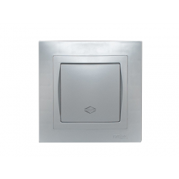 Выключатель проходной Luxel BRAVO (5515) серебряный